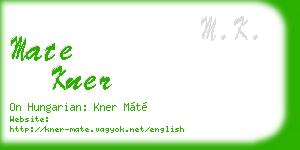 mate kner business card